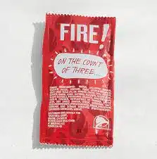 Taco Bell Fire Sauce Packet