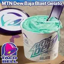 Taco Bell Mountain Dew Baja Blast Gelato