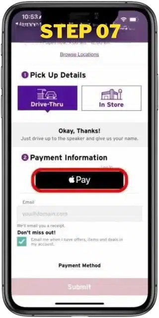 Step 7 how to use apple pay in the app