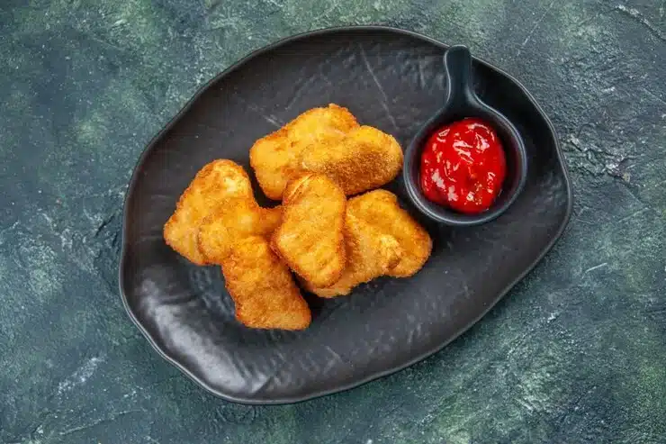 5 piece crispy chicken nuggets with sauce